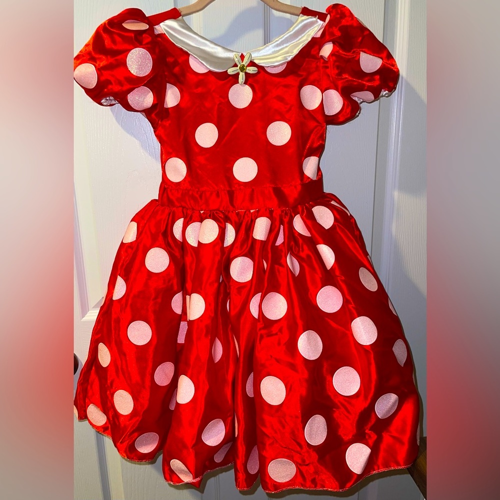 Disney Minnie Mouse girls 7/8 costume red Halloween